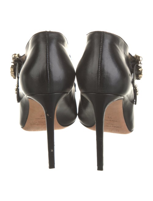 Jimmy Choo Faux Pearl Accents Leather Pumps