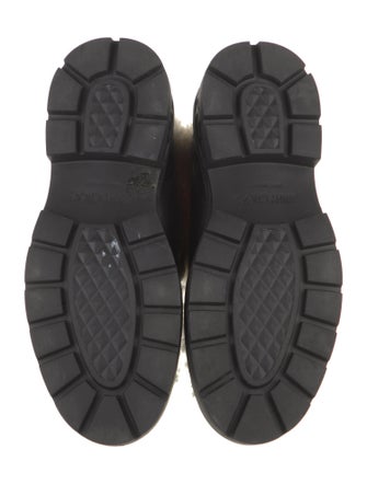 Jimmy Choo Leather Colorblock Pattern Combat Boots