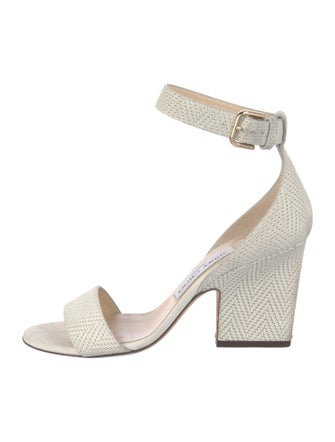 Jimmy Choo Leather Animal Print Sandals