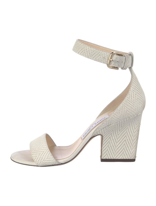 Jimmy Choo Leather Animal Print Sandals