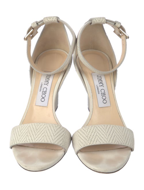 Jimmy Choo Leather Animal Print Sandals