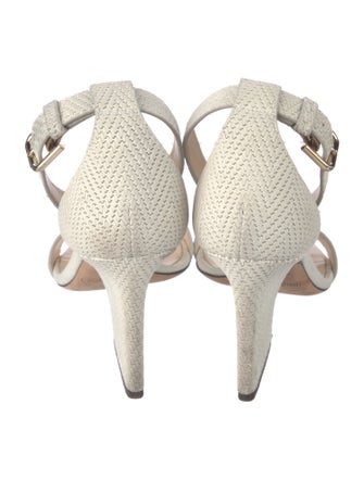 Jimmy Choo Leather Animal Print Sandals