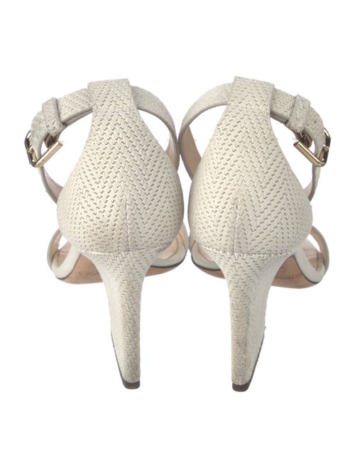 Jimmy Choo Leather Animal Print Sandals