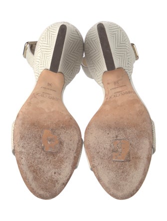 Jimmy Choo Leather Animal Print Sandals