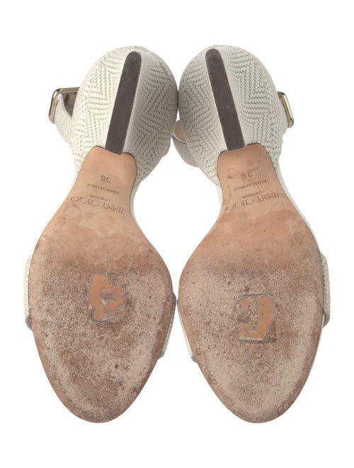 Jimmy Choo Leather Animal Print Sandals