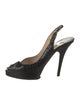 Jimmy Choo Patent Leather Cutout Accent Slingback Pumps