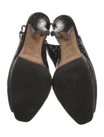 Jimmy Choo Patent Leather Cutout Accent Slingback Pumps