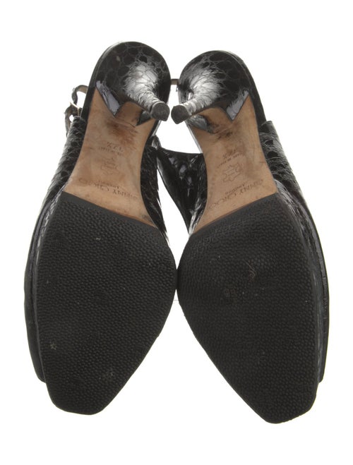 Jimmy Choo Patent Leather Cutout Accent Slingback Pumps