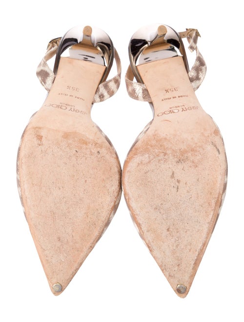 Jimmy Choo Leather Animal Print Slingback Pumps