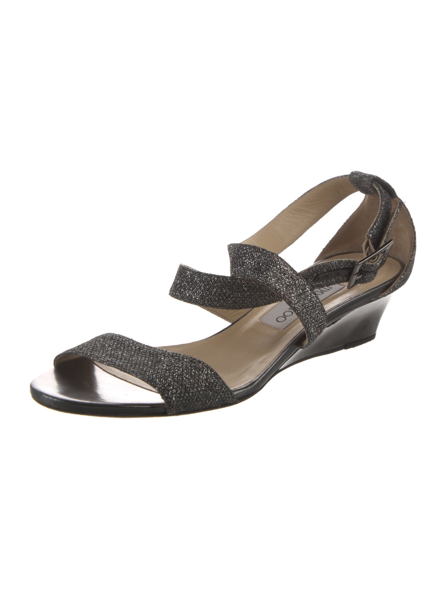 Jimmy Choo Glitter Glitter Accents Slingback Sandals