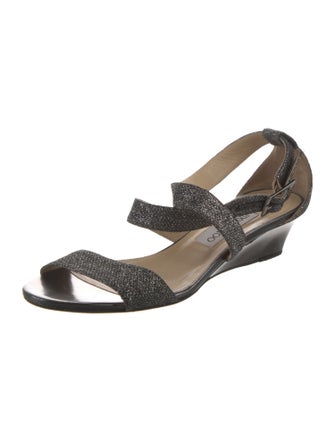 Jimmy Choo Glitter Glitter Accents Slingback Sandals