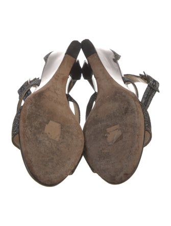 Jimmy Choo Glitter Glitter Accents Slingback Sandals