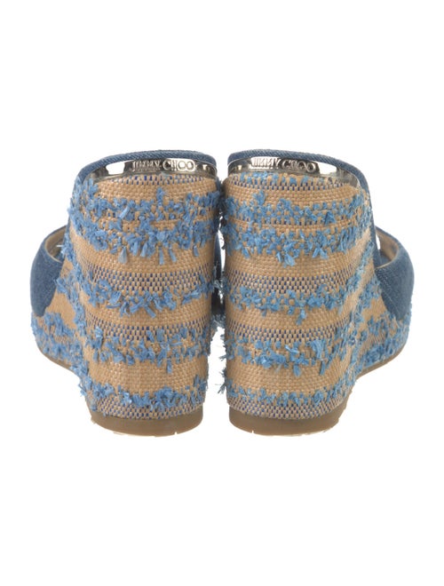 Jimmy Choo Denim Animal Print Sandals