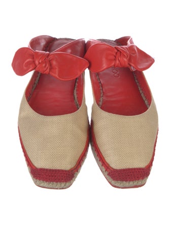 Jimmy Choo Leather Colorblock Pattern Flats