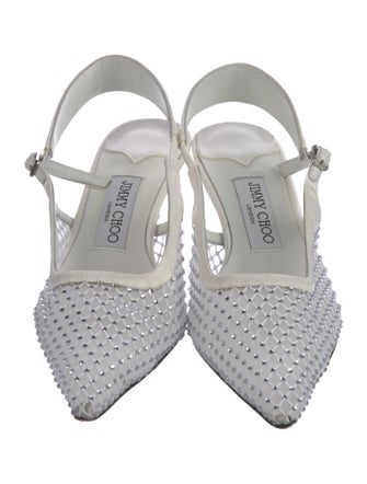 Jimmy Choo Mesh Mesh Accents Slingback Pumps