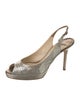 Jimmy Choo Glitter Patterned Slingback Sandals