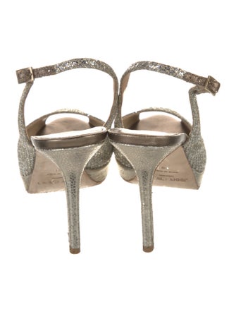 Jimmy Choo Glitter Patterned Slingback Sandals
