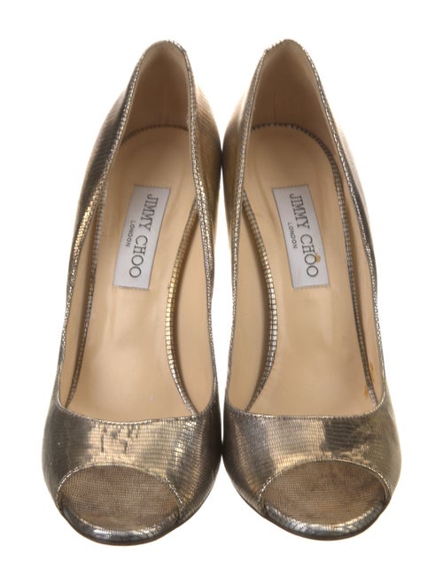 Jimmy Choo Leather Leather Trim Embellishment Pumps