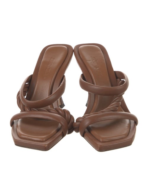 Jimmy Choo Leather Braided Accents Slides