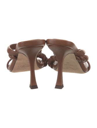 Jimmy Choo Leather Braided Accents Slides