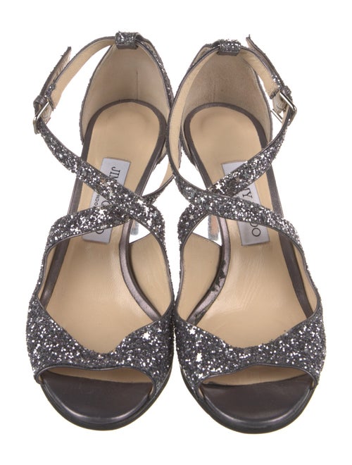 Jimmy Choo Glitter Glitter Accents Sandals