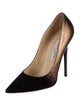 Jimmy Choo Leather Colorblock Pattern Pumps