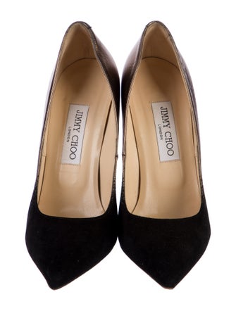 Jimmy Choo Leather Colorblock Pattern Pumps