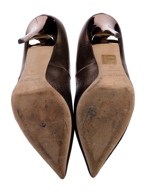 Jimmy Choo Leather Colorblock Pattern Pumps