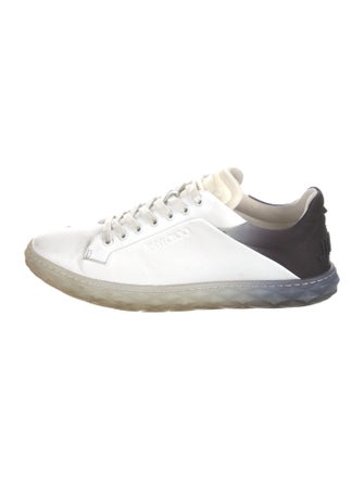 Jimmy Choo Leather Colorblock Pattern Sneakers