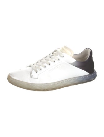 Jimmy Choo Leather Colorblock Pattern Sneakers