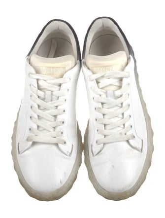 Jimmy Choo Leather Colorblock Pattern Sneakers