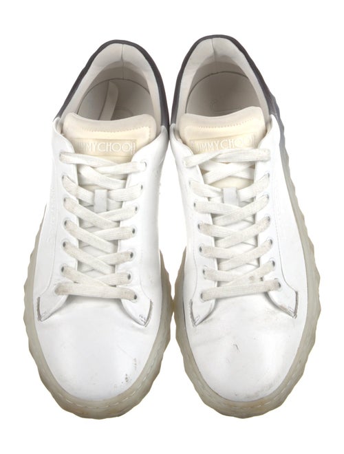 Jimmy Choo Leather Colorblock Pattern Sneakers