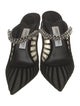 Jimmy Choo Velvet Mesh Accents Mules