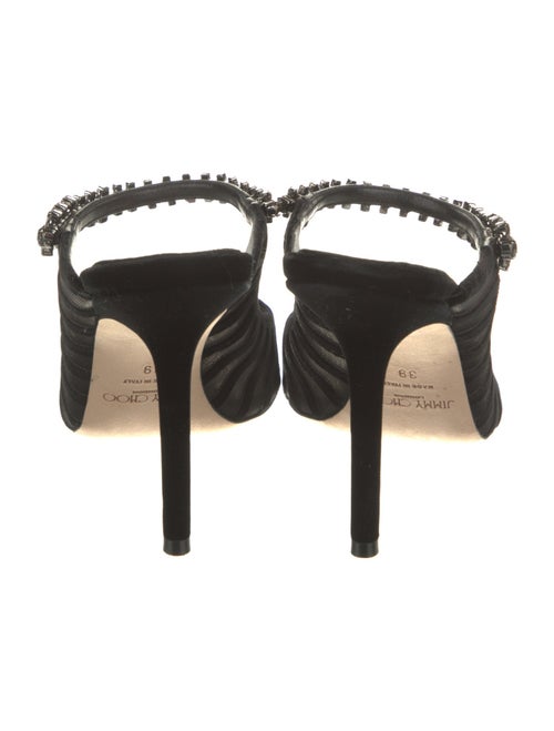 Jimmy Choo Velvet Mesh Accents Mules