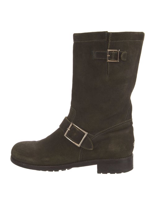 Jimmy Choo Suede Moto Boots