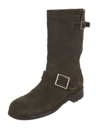 Jimmy Choo Suede Moto Boots