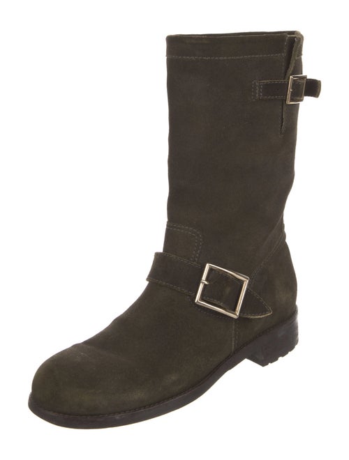 Jimmy Choo Suede Moto Boots