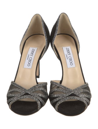 Jimmy Choo Suede Mesh Accents D'Orsay Pumps