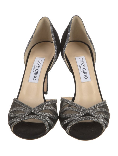 Jimmy Choo Suede Mesh Accents D'Orsay Pumps