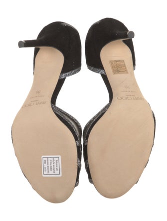 Jimmy Choo Suede Mesh Accents D'Orsay Pumps