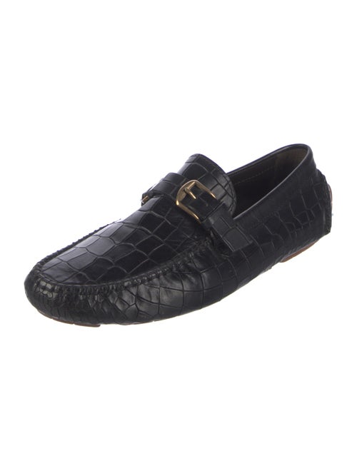 Jimmy Choo Embossed Leather Loafers