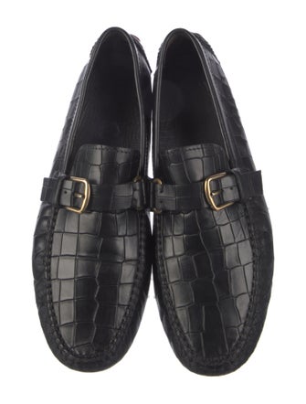 Jimmy Choo Embossed Leather Loafers