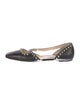 Jimmy Choo Leather Studded Accents D'Orsay Flats