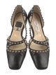 Jimmy Choo Leather Studded Accents D'Orsay Flats