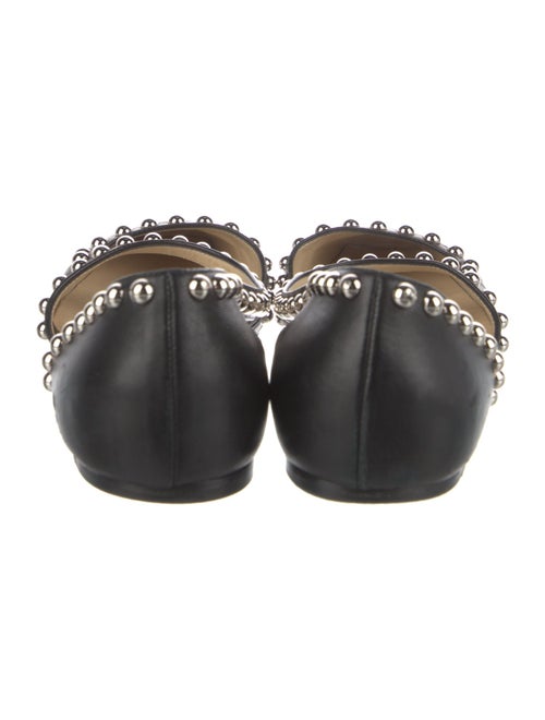 Jimmy Choo Leather Studded Accents D'Orsay Flats
