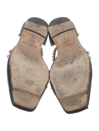 Jimmy Choo Leather Studded Accents D'Orsay Flats