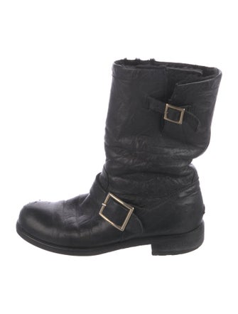 Jimmy Choo Leather Moto Boots