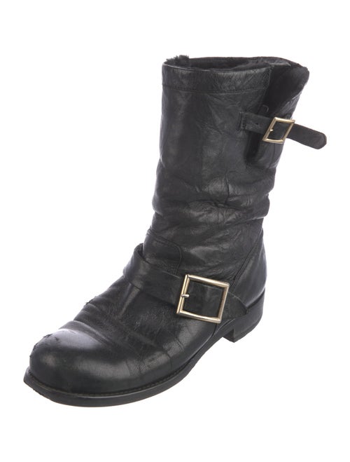 Jimmy Choo Leather Moto Boots