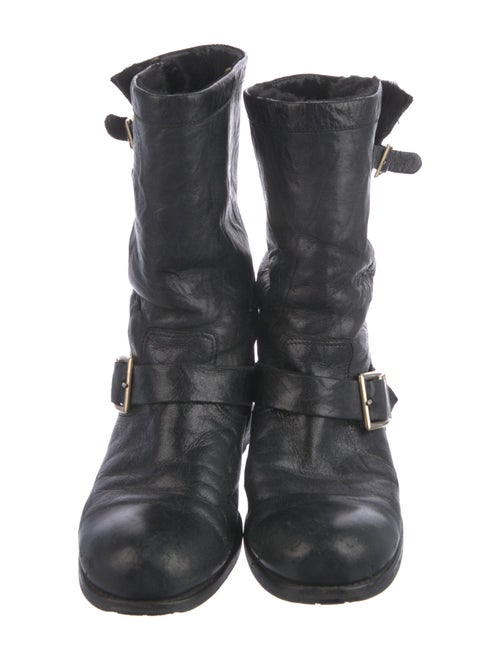 Jimmy Choo Leather Moto Boots