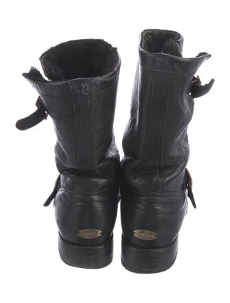 Jimmy Choo Leather Moto Boots